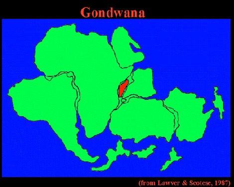 gondwana carte du monde